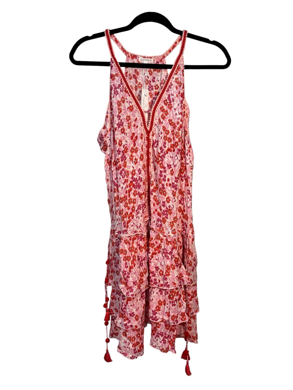 NWT Poupette St Barth Bety Mini Dress Pink Daffodil Large MSRP $310 - Picture 2 of 5